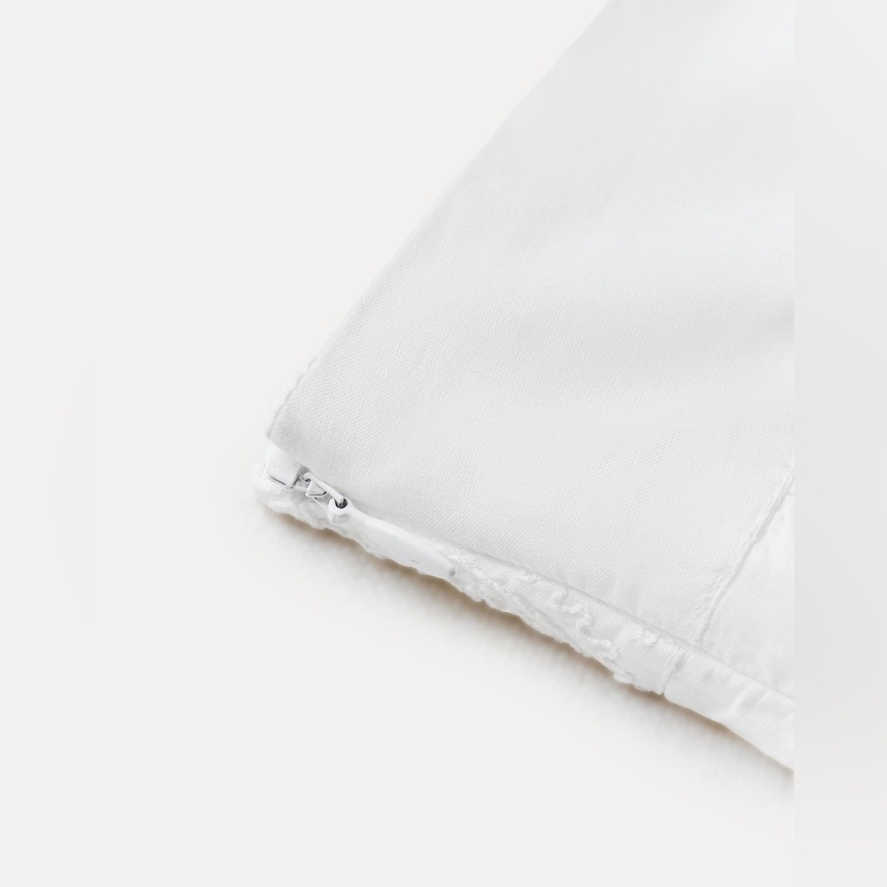 NWOT. Zara ZW Collection White Embroidered Mini Skirt. Size M. - Picture 8 of 14
